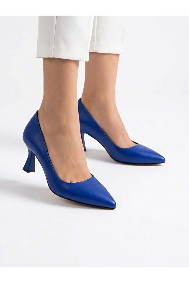 Women's Flora Blue 6 cm Thin Heeled Stiletto