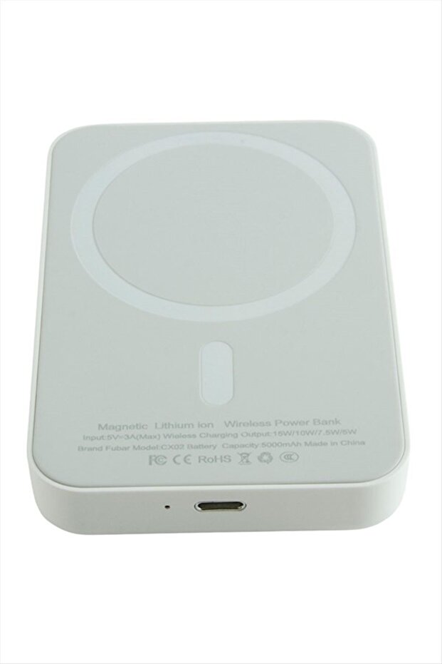 50000 mAh Battery Magsafe Kablosuz Şarj Cihazı Powerbank - Beyaz