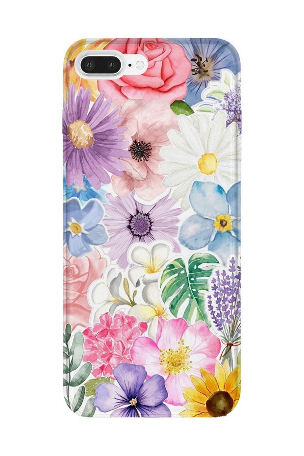 iPhone 7 Plus Compatible Printed Transparent Phone Case |   Collection: Floraluxe Botanica