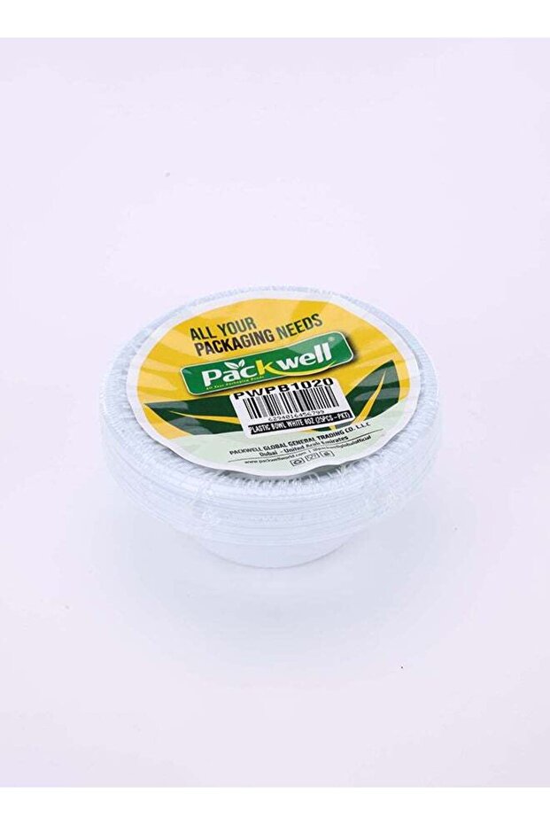 Plastic Bowl White 8 Oz 25 Pcs