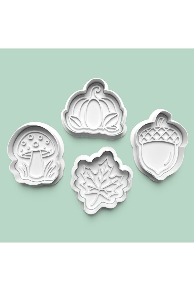 Autumn Theme Cookie Mold and Sugar Dough Mold Set of 4 0967-Set