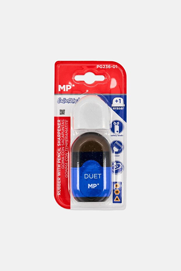 Double Pencil Sharpener With Rubber, Assorted