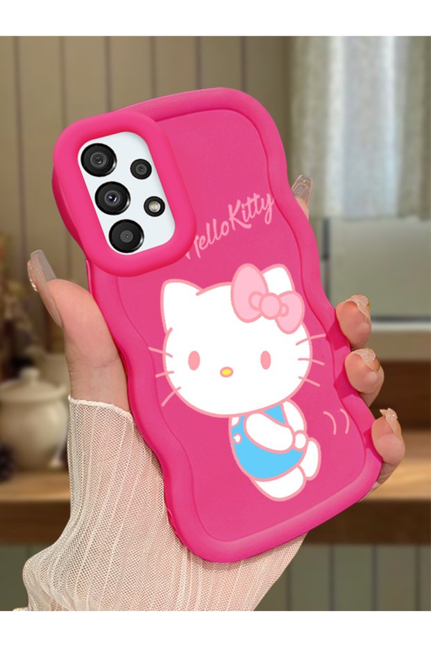 Samsung Galaxy A33 5g Compatible Case Camera Protector Red Silicone Couple Phone Case Kitty Pattern