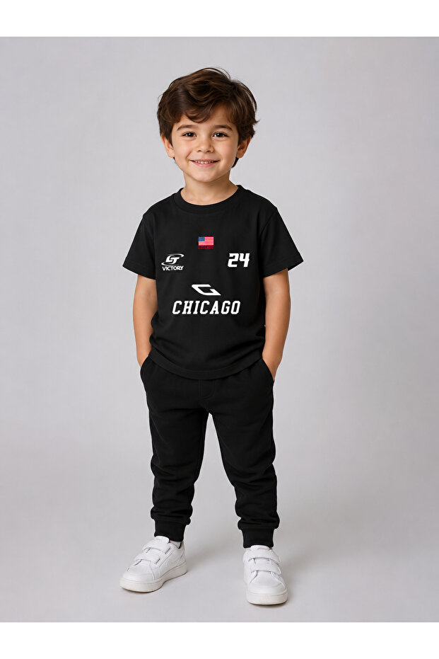 Girls and Boys Chicago Printed T-Shirt