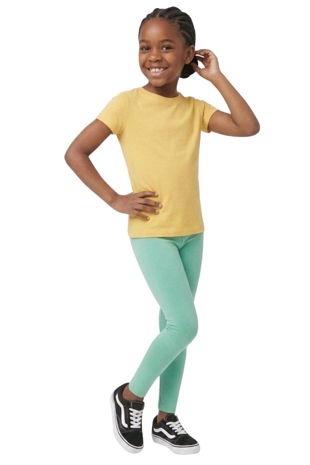 Mint Basic Tights - Non-Sweating Flexible Fabric Cotton Seasonal Mint Girls' Tights