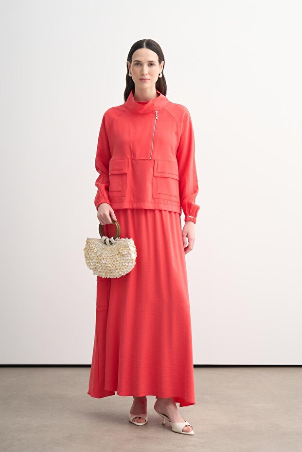Organic Cotton Skirt Suit with Pockets