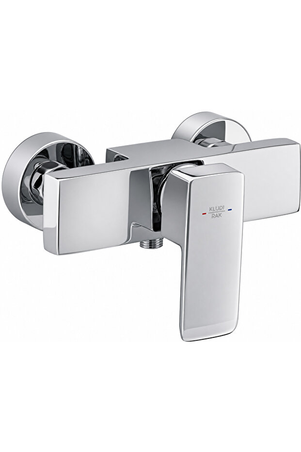 KLUDI PROFILE STAR Single Lever Shower Mixer DN 15 | Wall Mounted Chrome Shower Faucet with Flow Regulator (Chrome)