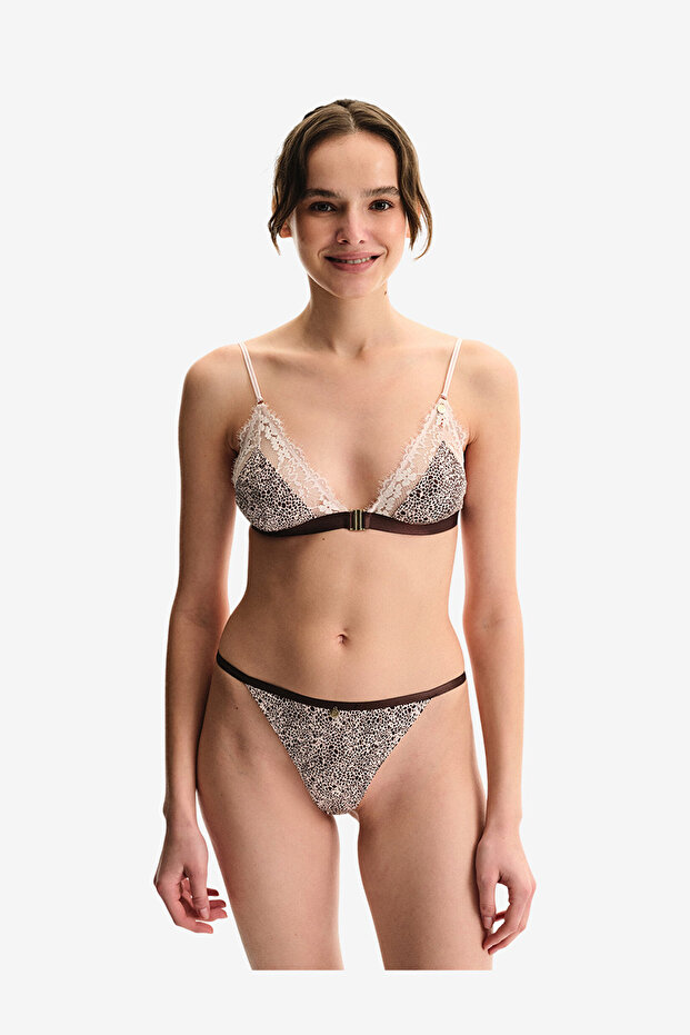 Women Micro Lace Triangle Multicolour Wireless Bra