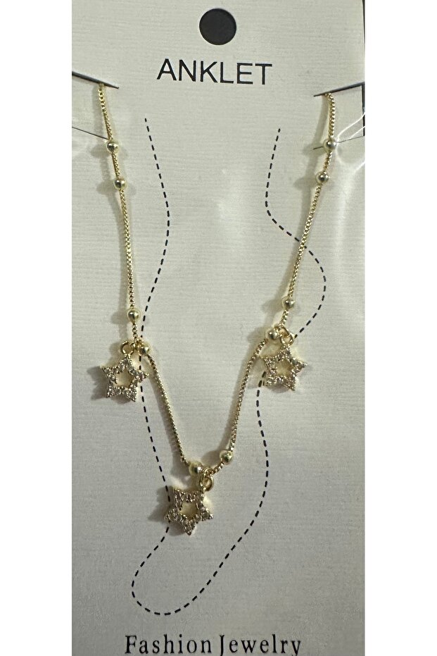 Gold yıldızlı halhal