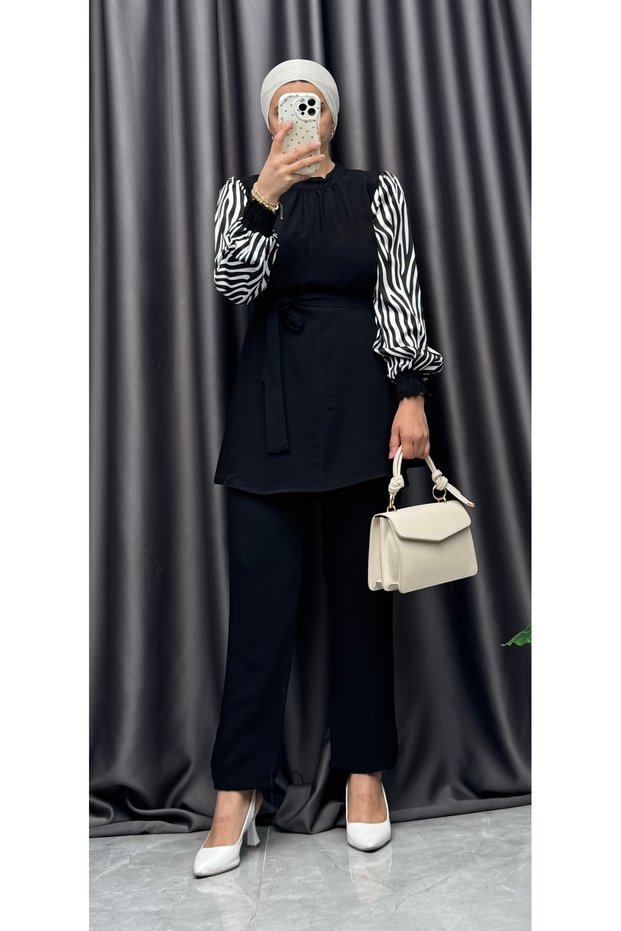 Zebra Patterned Trouser Suit