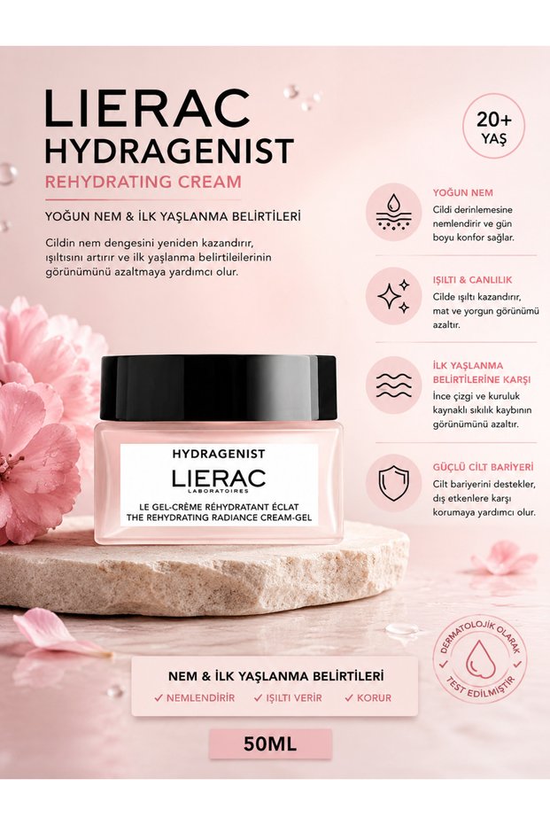 Hydragenist Rehydrating Intensive Moisturizing and Brightening Cream for Dry and Dehydrated Skin 50ml