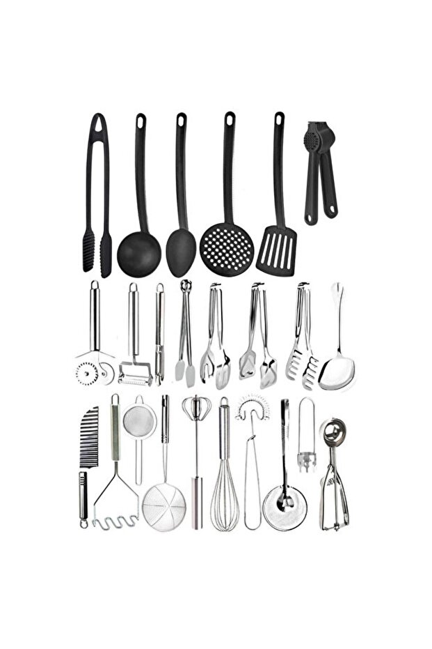 24-Piece Kitchen Ladle, Spatula, Colander, Serving Set, Practical and Multi-Purpose