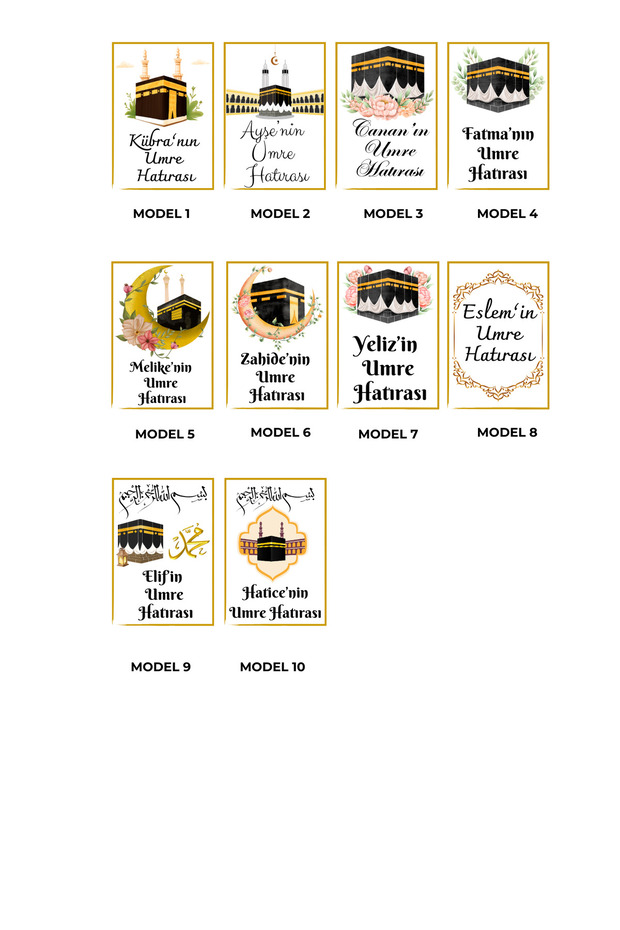 Gift Umrah-Hajj-Mawlid Themed Stickers (25 Pieces)