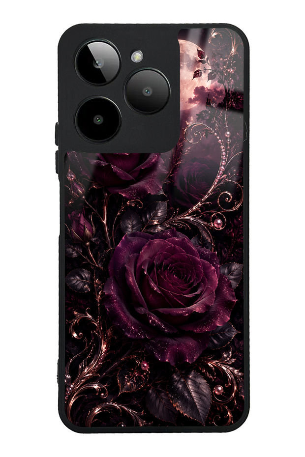 Gm Era 30 Moonlit Burgundy Rose Design Glossy Phone Case