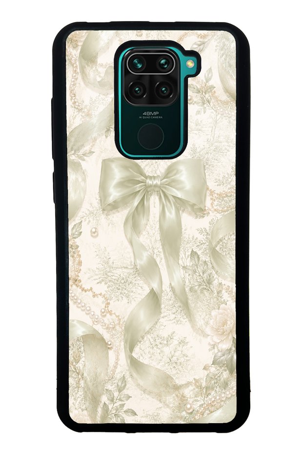 Xiaomi Redmi Note 9 Ivory Pearl Bow Design Glossy Phone Case