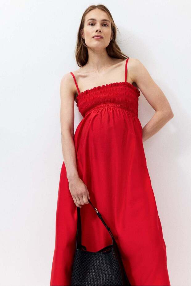 MAMA Smocked bandeau dress