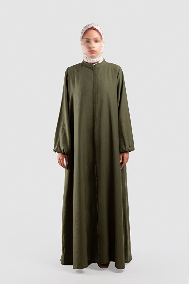 Zippered Tensel Ferace Khaki