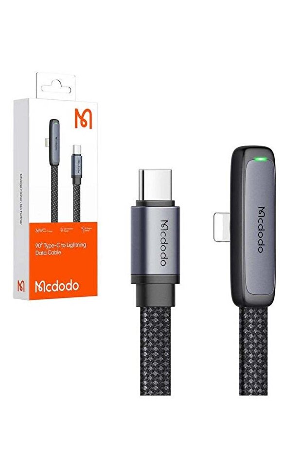 CA-3351 USB-C to Lightning Prism 90 degree Cable 1.8m Black
