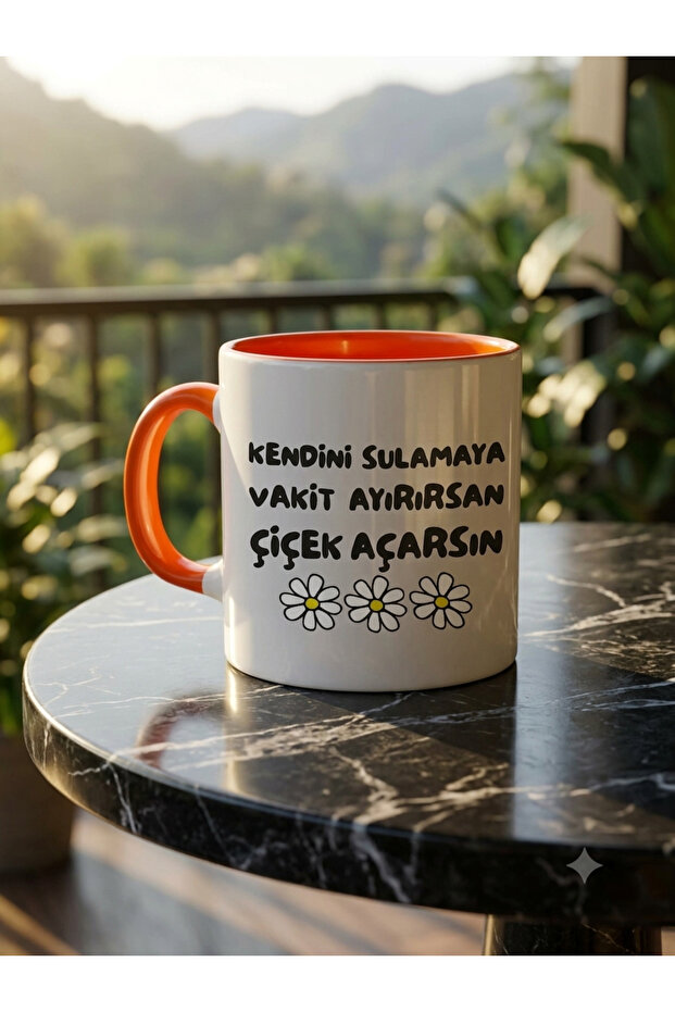 If You Take Time to Embroider Yourself, You Will Bloom Special Design Printed Ceramic Coffee Tea Mug
