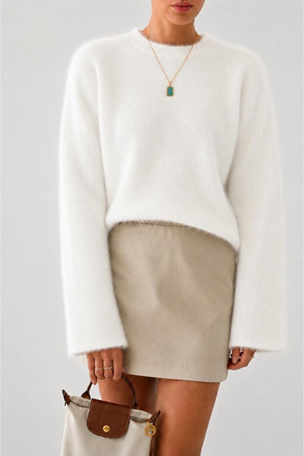 Wide Sleeve Soft Sweater