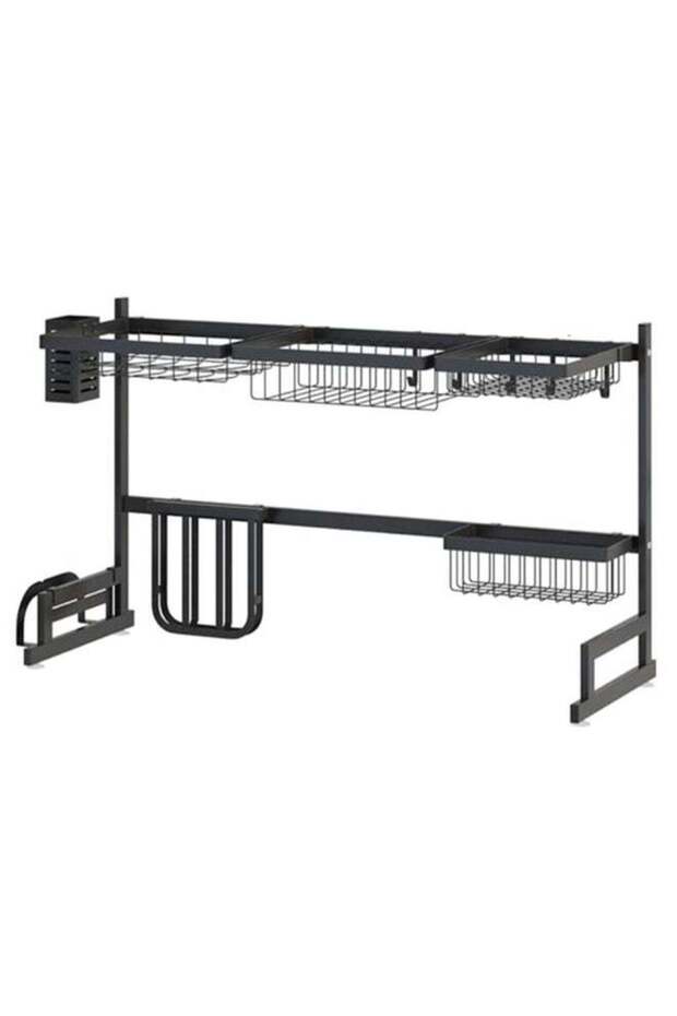 Over The Sink Dish Drainer Drying Rack Black