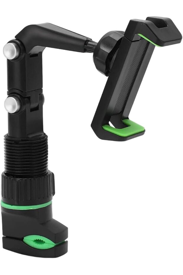 Adjustable Guitar Phone Holder Mount with 10 Guitar Picks and Cleaning Cloth