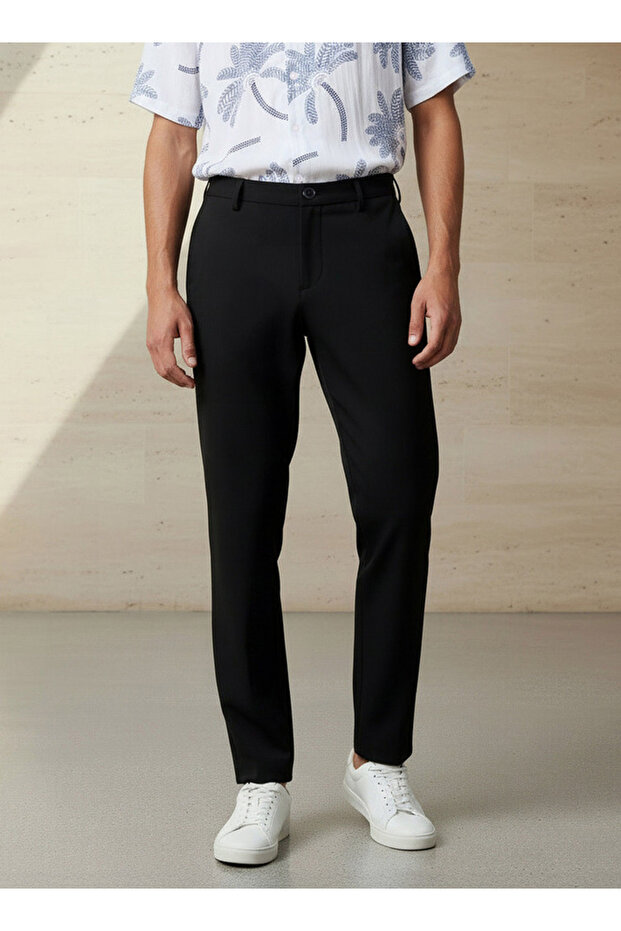 Slim Fit Flexi Waist Trousers