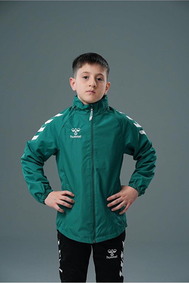 Line Raincoat Green Child