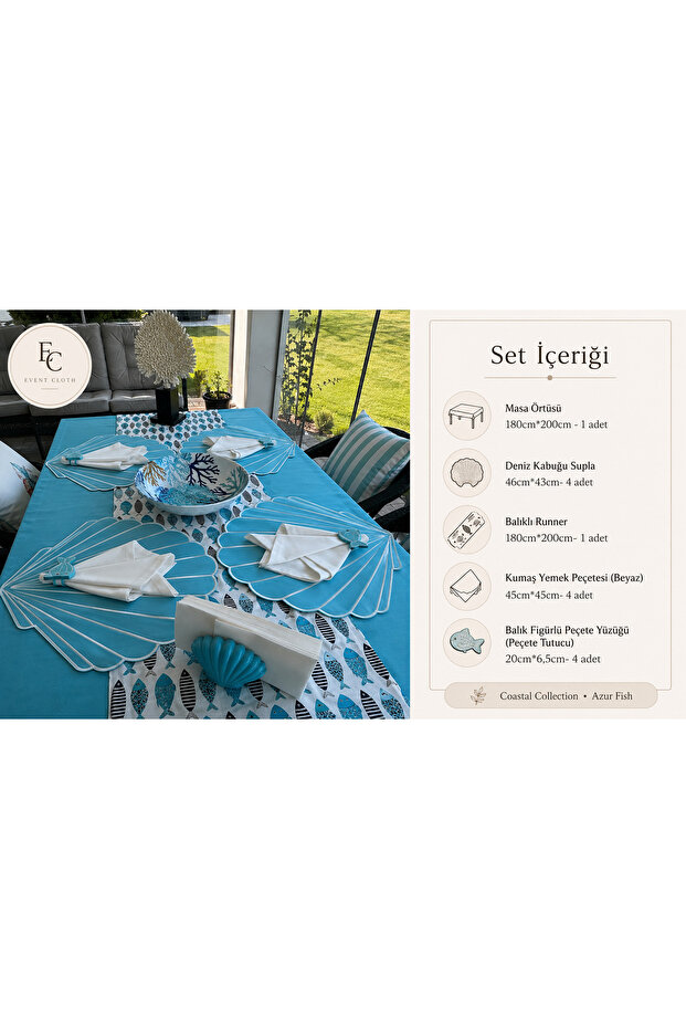 Aqua Fish Premium 4 Kişilik Sofra Seti