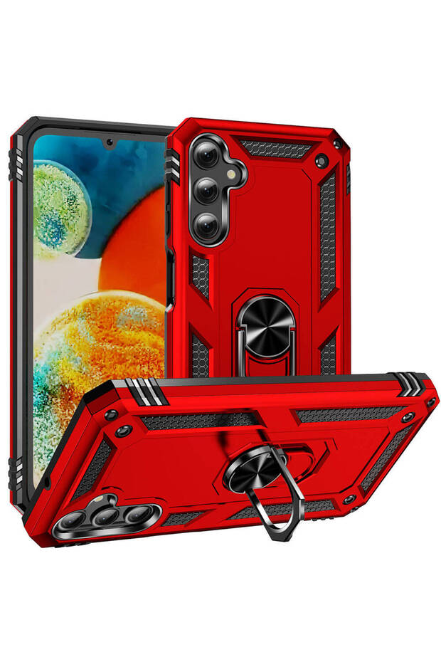 Galaxy A24 Case Camera Protector Magnetic Stand Tank Protection Omsy