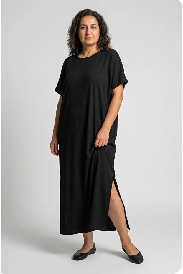 Comfortable Cut-Out Dress (Maxi Length 130 cm)