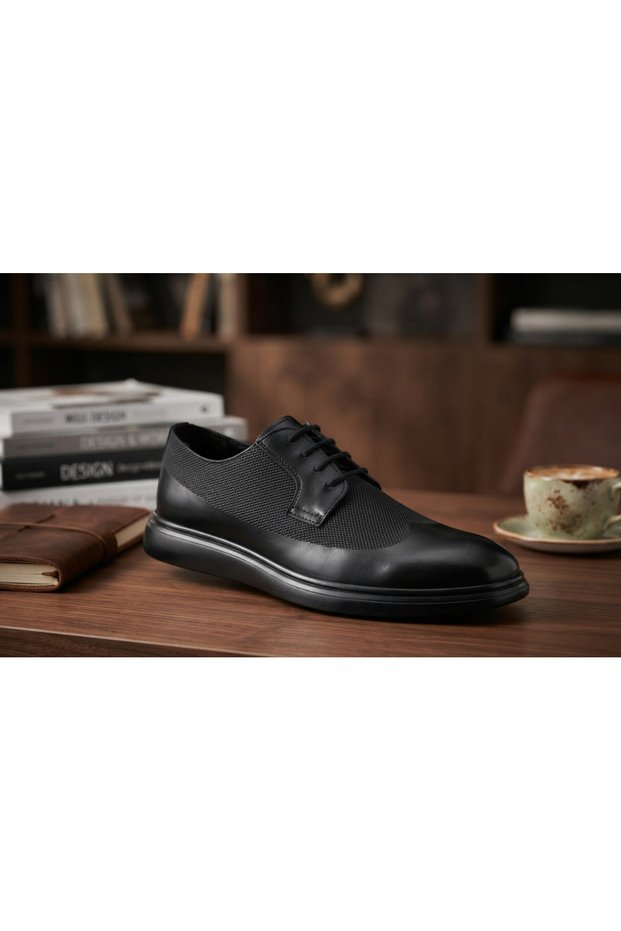 Genuine Leather Italian Style Design Eva High Sole Odorless Men's Classic Shoes Te0394
