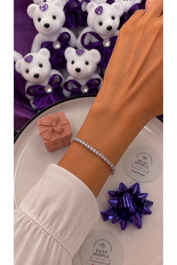 Women's Silver Color Waterway Zircon Stone Bracelet – 316L Stainless Steel