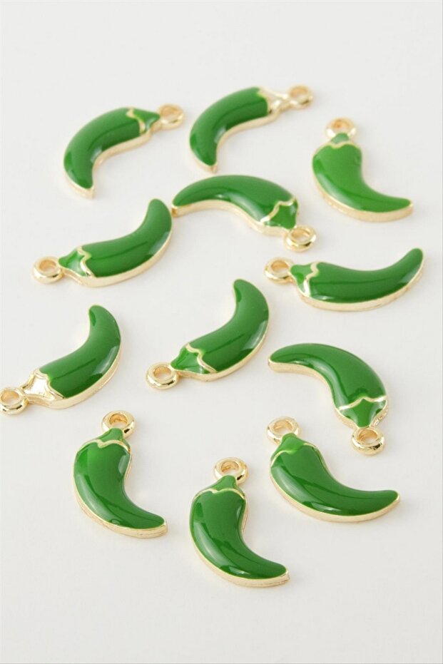 Ilkestor Pepper Enamel Pendant Horse 1 Piece (181509) - Green