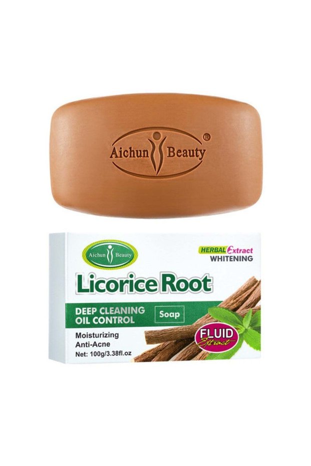 Licorice Root Extract Face Wash Soap Deeply Nourishing Skin Oil Control 100g - Pack of 1