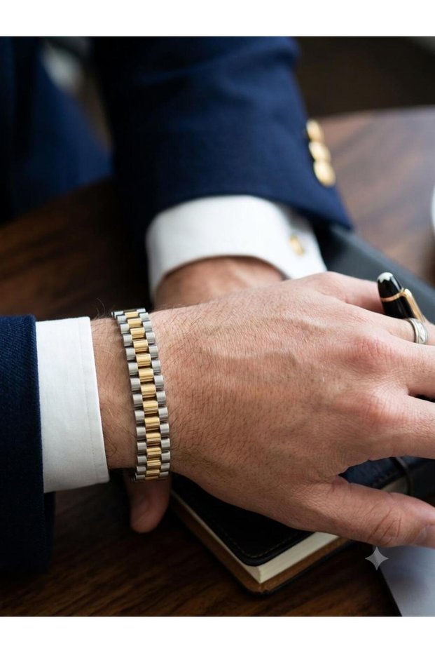 Bi̇ Color Stylish Erek Stainless 316 L Steel Bracelet