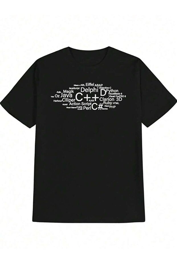 Men's Programming Language Coding-Shirt Funny Tech Developers, Java, Python, C++, PHP, JavaScript, C, Ruby,, Go, Rust, Kotlin,, Erlang, Clojure, Haskell, F - Lightweight Summer Shirt Programmers & IT - 4