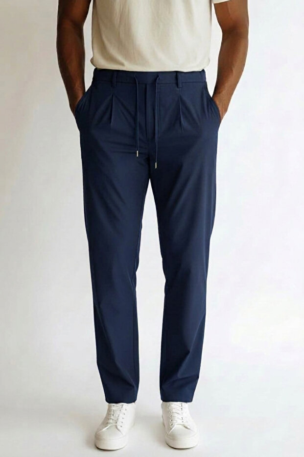 Men's Premium Imported Jogger Pants – Stylish Casual Pants with Comfortable Fit and Lace-Up Pockets