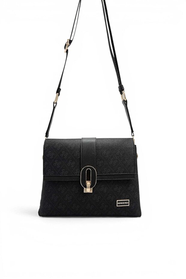 Black - Black Monogram Women's Crossbody Bag Sp1287