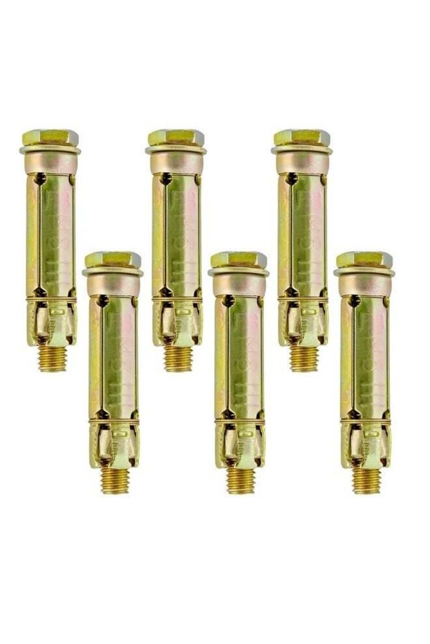 PACK OF 6, M10 Fix Bolt Wall Anchor Fastener | Heavy Duty Expansion Bolt for Concrete, Brick & Masonry | Zinc Coated Steel
