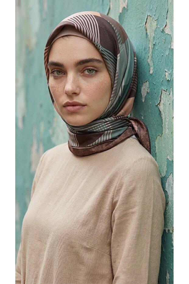 وشاح بنمط هندسي كريستالي