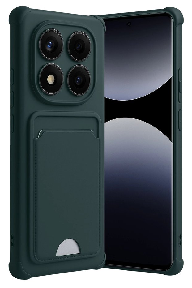 Aconcept Redmi Note 14 Pro Plus Kelvin Silicone with Business Card Holder - (112315) Dark Green