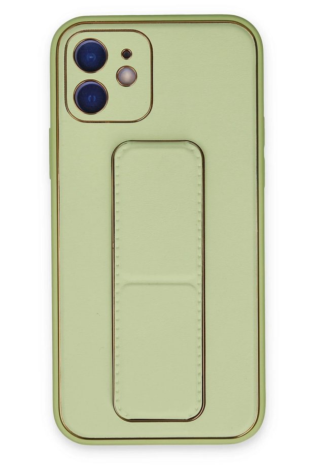 Aconcept iPhone 12 Case Coco Leather Stand Cover - (115557) Aqua Green