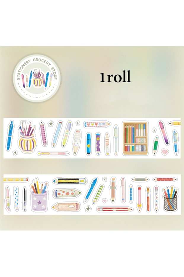 S31699-1 Mr. Paper 200cm/Roll Washi Tape Stationery Die Cut Sticker Tape for Journal Scrapbooking DI