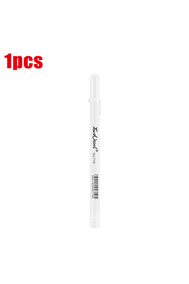 1pcs 1-6Pcs White Manga Marker Pens Set 0.8mm Permanent Ink Waterproof Art Brush Pen for Scrapbookin