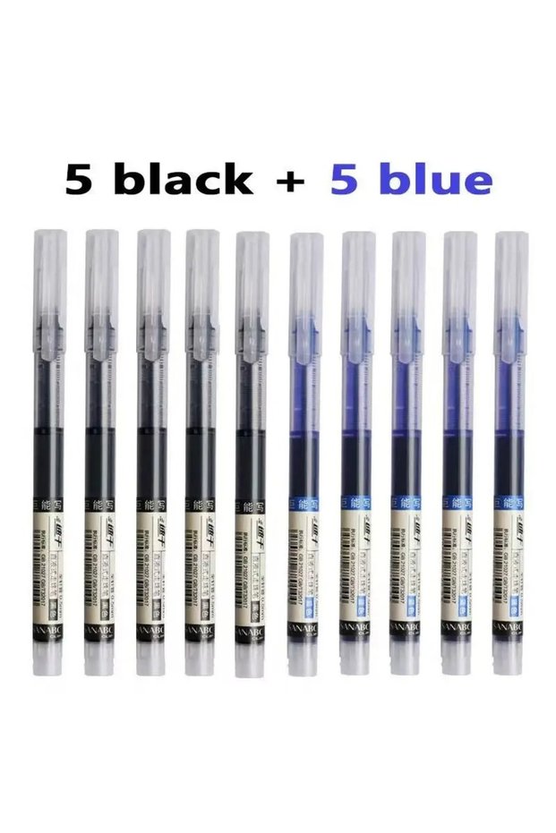 5black 5blue 3/10/50/100PCS Color Gel Pens set,0.5mm Fine Tip Ballpoint Pen for Drawing Pens for Wri