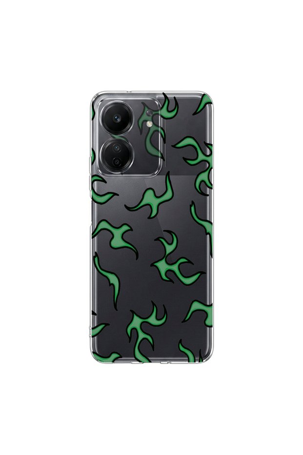 Poco C65 Compatible Wallpaper 5 Design Transparent Case