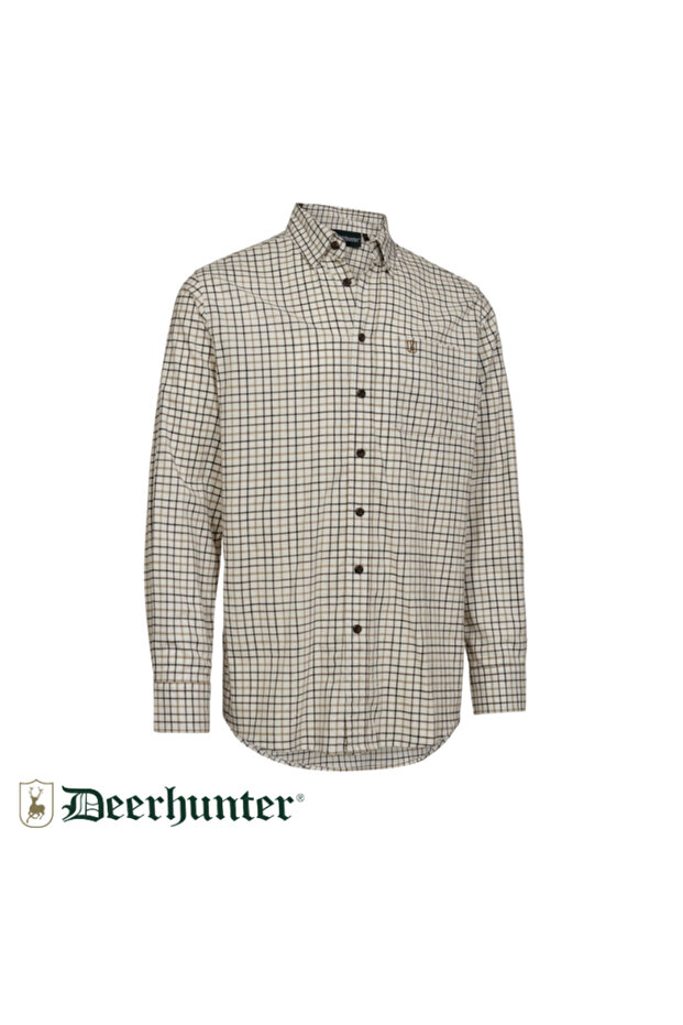Gavin Beige Checkered Shirt 43/44