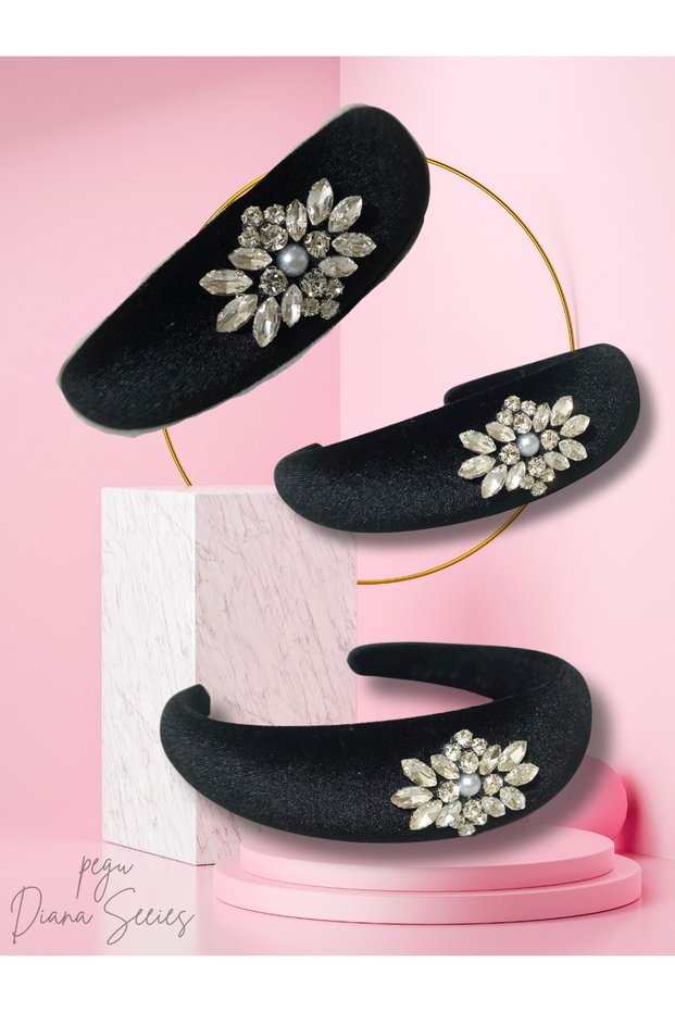 Lux Stone Spount Black Velvet Crown Di̇ana Series