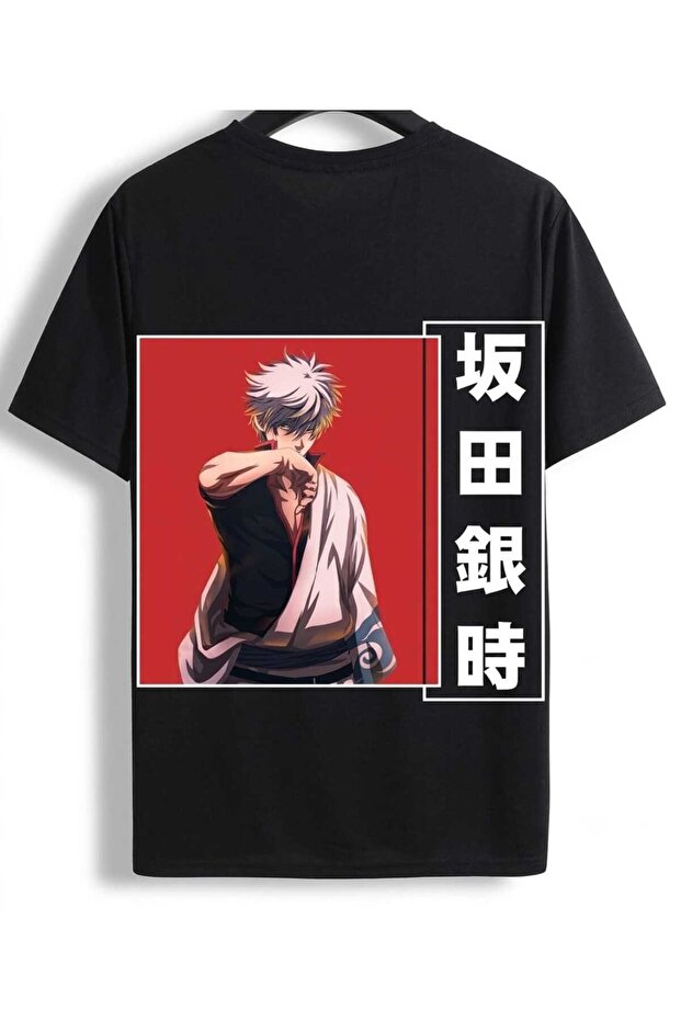 Unisex Oversize Anime Graphic Printed Back Printed T-Shirt
